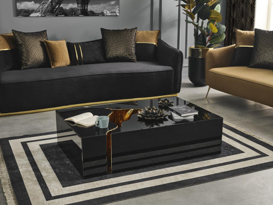 Couchtisch Design Möbel Luxus neu schwarz Modern Wohnzimmer Holz