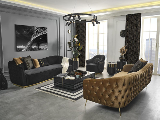 Couchtisch Design Möbel Luxus neu schwarz Modern Wohnzimmer Holz