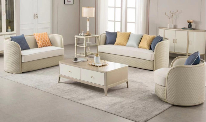 Stoffsofa Sofagarnitur 3+2+1 Sitzer Set Designersofa Couchen Modernes