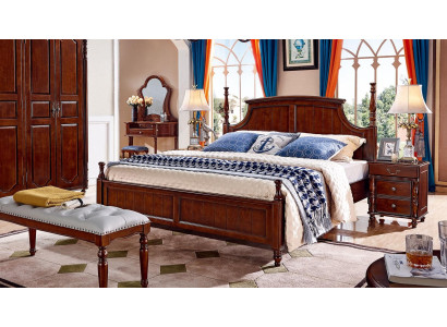 Betten Massiv Doppelbett Bett Möbel Holz Design Schlafzimmer klassisch