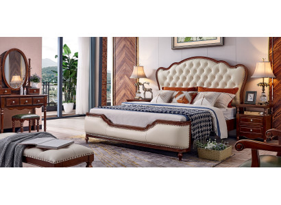 Doppelbett Bettrahmen Bett Holz Doppel Schlafzimmer Weiß Klassisch Neu