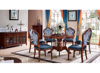 Komplett Set Esszimmer Gruppe Holz Stühle Essgarnitur Luxus Möbel 6