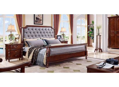 Schlafzimmer Bett Nachttisch Betten Holz Gruppe Doppel Design Set 3tlg.