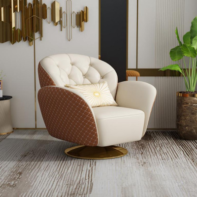 Drehbarer Chesterfield Sessel Lehnstuhl Stühle Polster Möbel Einsitzer