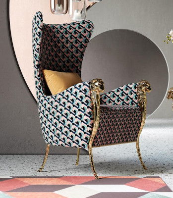 Einsitzer Sessel Ohrensessel Couchen Möbel Fernseh Design Möbel Einrichtung