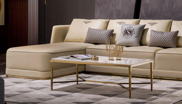 Sofa LForm Ledersofa Couch Wohnlandschaft Garnitur Design Modern
