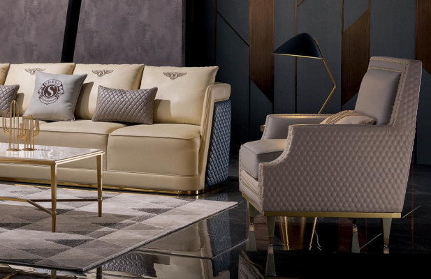 Sofa LForm Ledersofa Couch Wohnlandschaft Garnitur Design Modern