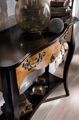 Konsole Tisch Möbel Barock Stil Spiegel Holz Italienisch Tische Gruppe 2tlg. Set