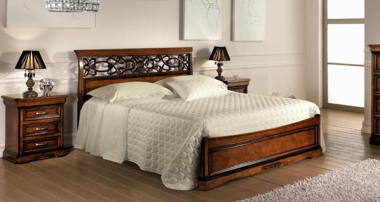 Bett Möbel für Schlafzimmer Doppelbett Holzbett Designbett Vaccari cav giovanni