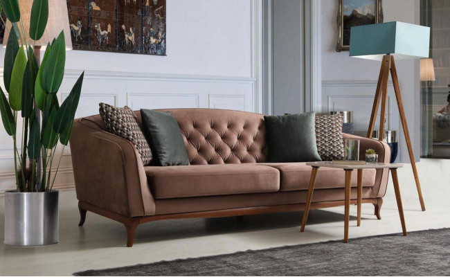 Luxus Sofagarnitur Sofa Garnitur Sofas 4+3+1 Sitzer Stoff 3tlg Couch Set Polster