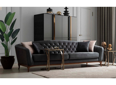 Viersitzer Sofa Luxus 4 Sitzer Sofas Gepolsterte Couch Stoff Sitzer Modern Sitz