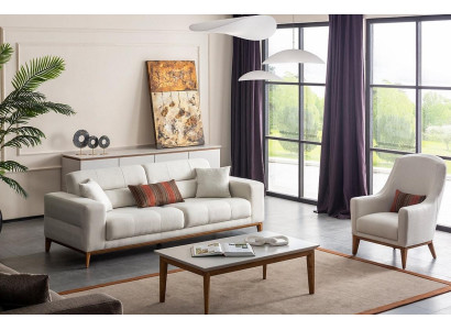 Wohnzimmer Sofagarnitur Dreisitzer Sessel Luxus Couch Set 3 1 Sitzer Weiß