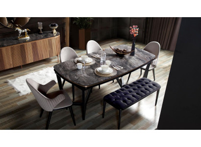 Luxuriös Esszimmer Set Besteht aus Esstisch und 4x Stühle Neuheit 5tlg.