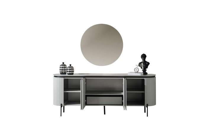 Stilvoll Esszimmer Set Besteht aus Anrichte und Spiegel Weiße farbe 2tlg