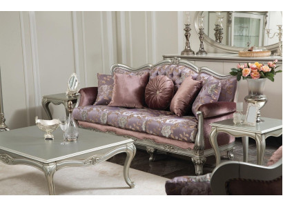 Sofa 3 Sitzer Lila Wohnzimmer Klassische Design Möbel Sofas Luxus Neu