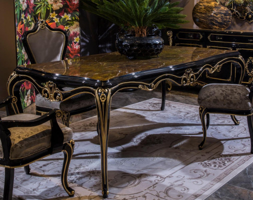 Design Esszimmer Set Garnitur Holz Möbel 4x Stuhl Tisch Kommode Neu 6tlg