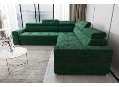 Wohnzimmer Textil Leder Luxus L Form Modern Ecksofa Couch Polsterung Sofas Neu