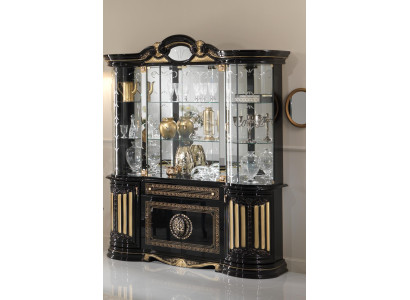 Vitrine Glas Schrank Wohnzimmer Schaufenster Vitrinen Italienische Möbel Holz