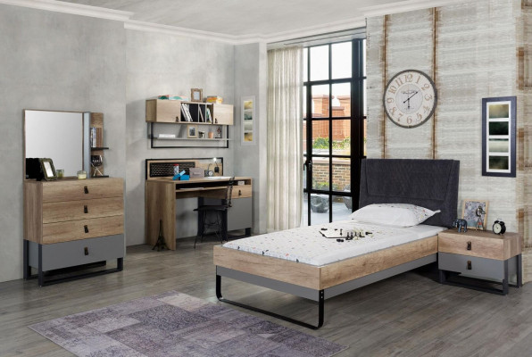 Kommode mit Spiegel Holz Modern Luxus Design Jugendzimmer Kommoden