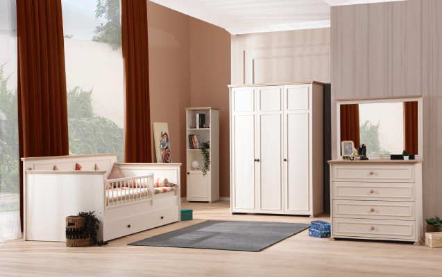 Kleiderschrank Beige Schrank Kinderzimmer Regale Jugend Kinder 