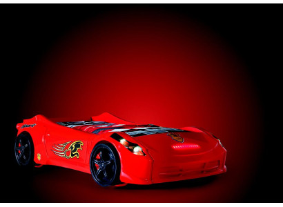 Kinderzimmer Bett Kinderbett Design Rennwagen Autobett mit Matratze