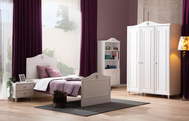 Kleiderschrank Designer Schrank Edler Holz Luxus Kinderzimmer 140cm 