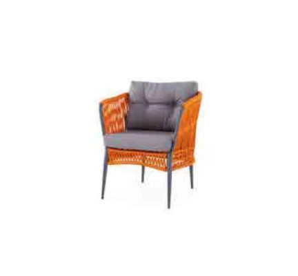 Orange Garten Sitzmöbel Sofagarnitur Zweisitzer Sessel Couchtisch Set
