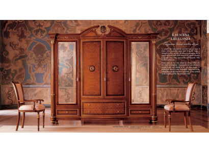 Kleiderschrank Schränke Kleider Braun Schlafzimmer Holz Möbel Schrank Luxus Neu