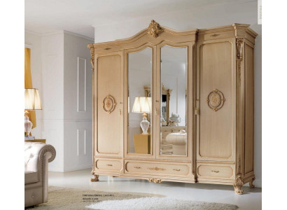 Kleiderschrank Holz Schränke Kleider Beige Schlafzimmer Möbel Schrank