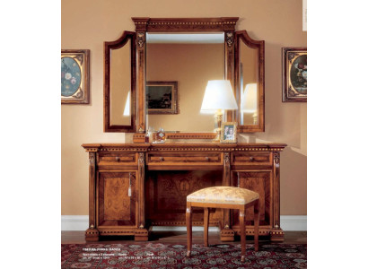 Schminktische Frisiertisch Kommode Spiegel Holz Braun Set Schlafzimmer
