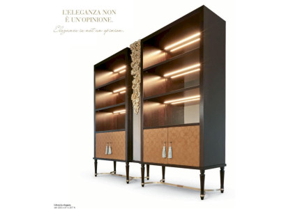 Vitrine Schränke Braun Vitrinen Luxus Schrank Büro LED Wohnzimmer