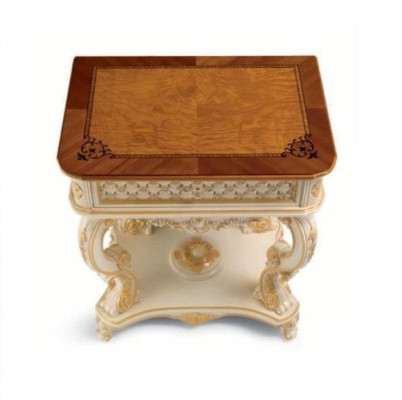 Nachttische Nachttisch Konsolen Beistell Tisch Nachtkonsolen Luxus Beige Barock