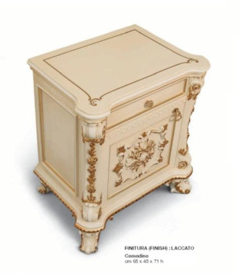 Nachttische Nachttisch Konsolen Beistell Tisch Nachtkonsolen Luxus Beige Barock