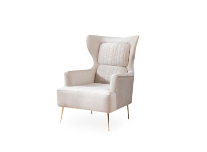 Sessel 1 Sitzer Sofa Textil Stoff Couchen Polster Design Möbel Neu Weiß