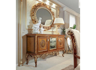 Wandspiegel Spiegel Gold Oval Barock Wohnzimmer Design