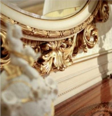 Wandspiegel Spiegel Gold Oval Barock Wohnzimmer Design