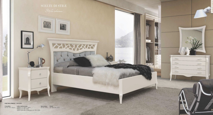Garnitur Kommode Spiegel Sideboard Schränke Schlafzimmer Weiß Luxus