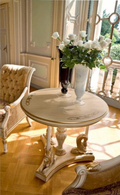 Couchtisch Beistelltisch Tisch Wohnzimmer Möbel Beige Holz Tische Rund Luxus Neu