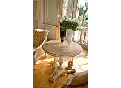 Couchtisch Beistelltisch Tisch Wohnzimmer Möbel Beige Holz Tische Rund Luxus Neu