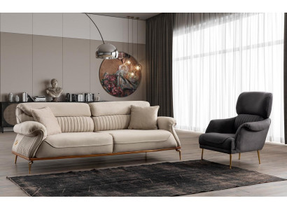Modern Wohnzimmer Set Besteht aus 3-Sitzer Sofa und Sessel Neuheit