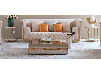 Designer Modern Couchtisch Beistelltisch Sofa Marmor Tisch Glas Kaffeetisch Neu