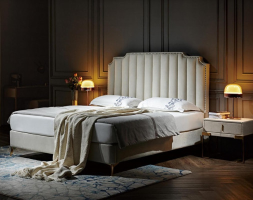Bett 180x200cm Leder Schlafzimmer Möbel Luxury Moderne Betten Hotel Möbel Neu