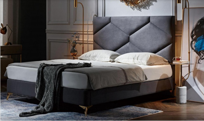 Bett 180x200cm Textil Schlafzimmer Möbel Luxury Moderne Betten Hotel Möbel Neu