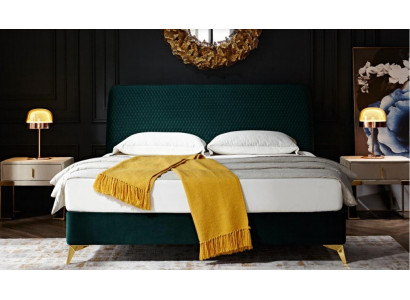 Bett 180x200cm Textil Schlafzimmer Möbel Luxury Moderne Betten Design Bett Samt