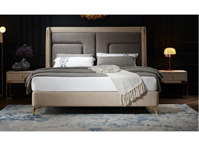 Komplettes Schlafzimmer Set Bett 2x Nachttisch 3 tlg. Sets Designer Betten Luxus