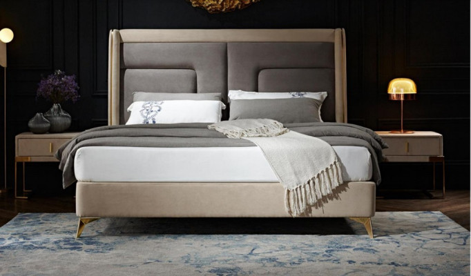 Luxus Schlafzimmer Bett Design Polster Betten Möbel Schlaf Hotel Doppel 180x200