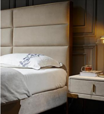 Bett 2x Nachttisch 3tlg. Schlafzimmer Set Design Luxus Schlafzimmer Hotel Möbel