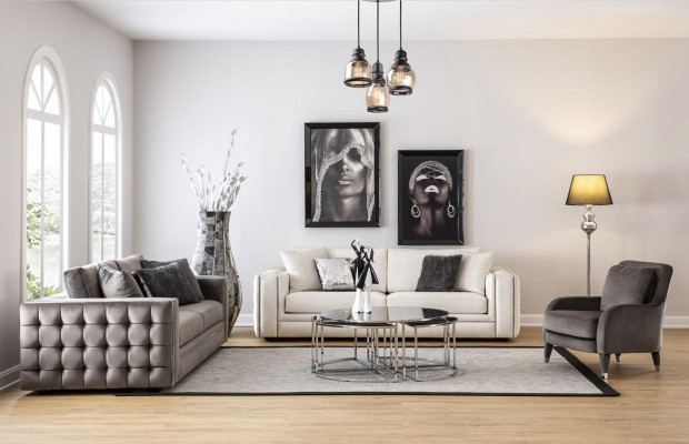 Hochwertige Sofa 4 Sitzer Polstersofas Designer Couch Sofa Luxus Chesterfield