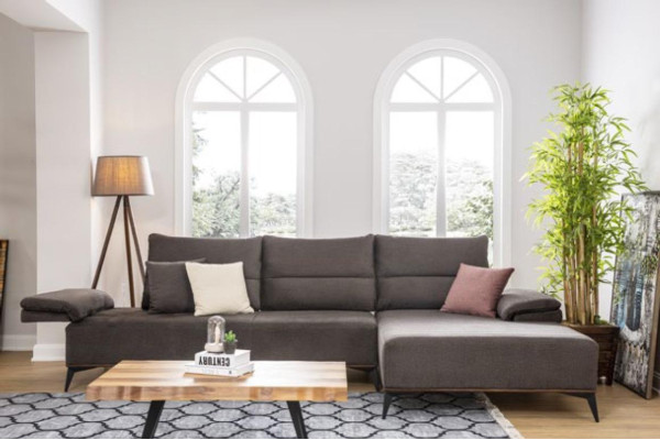 Ecksofa L Form Sofa Couch Design Couchen Polster Textil Eck Garnitur