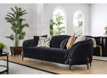 Luxus Sofa 2-Sitzer Stoff Wohnzimmer Modernes Design Sofas Polster Couchen Neu